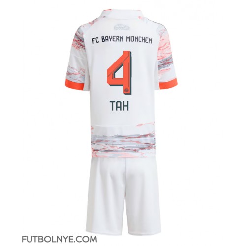 Camiseta Bayern Munich Jonathan Tah #4 Visitante Equipación para niños 2025-26 manga corta (+ pantalones cortos)